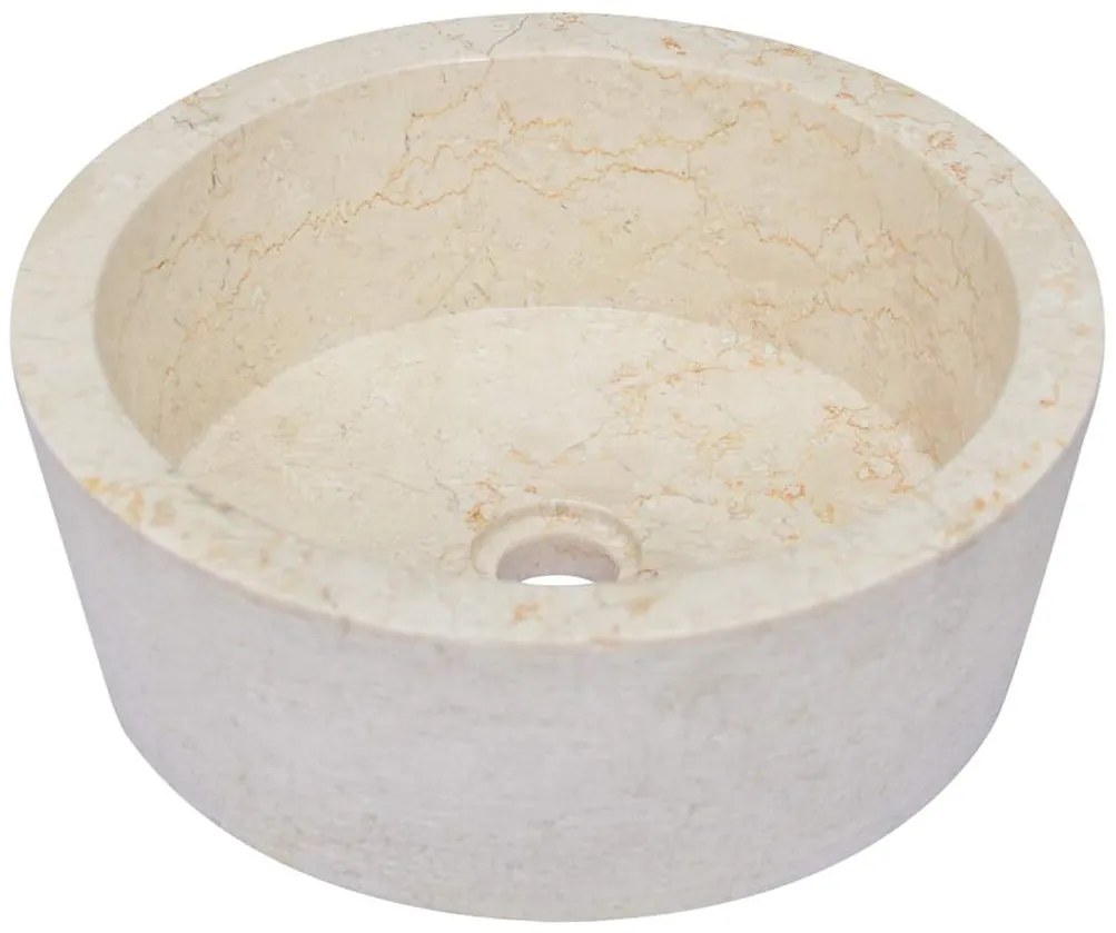 Lavatório Ø40x15 mármore cor creme