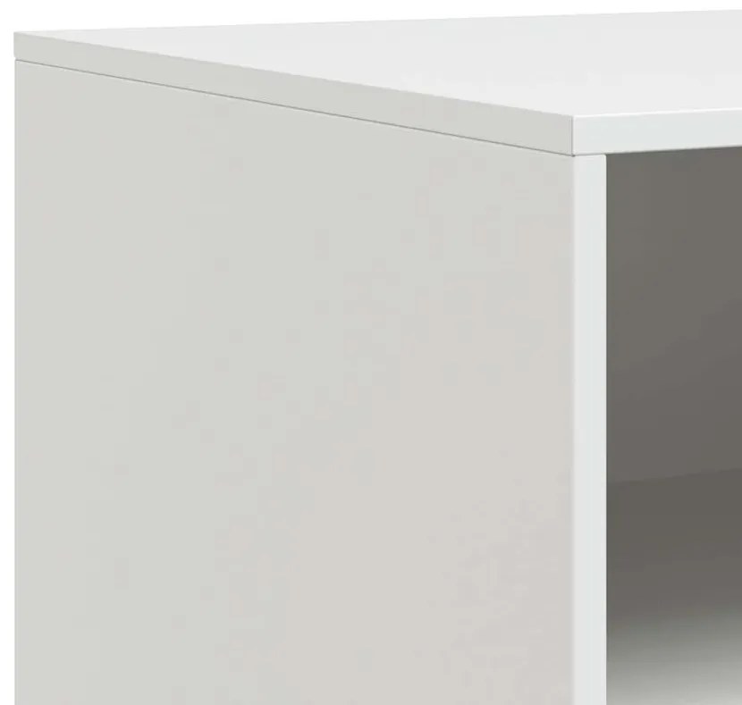Móveis de TV 2 pcs 67x39x44 cm aço branco
