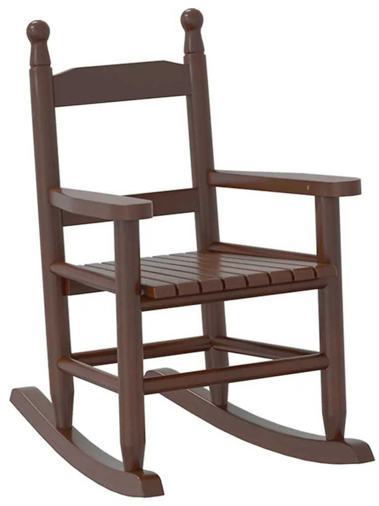 Cadeiras de baloiço infantis 2 pcs álamo maciço castanho