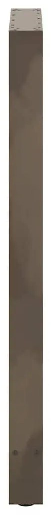 Pés de mesa de bar em aço natural, 2 peças, 60x (110-111) cm, aço