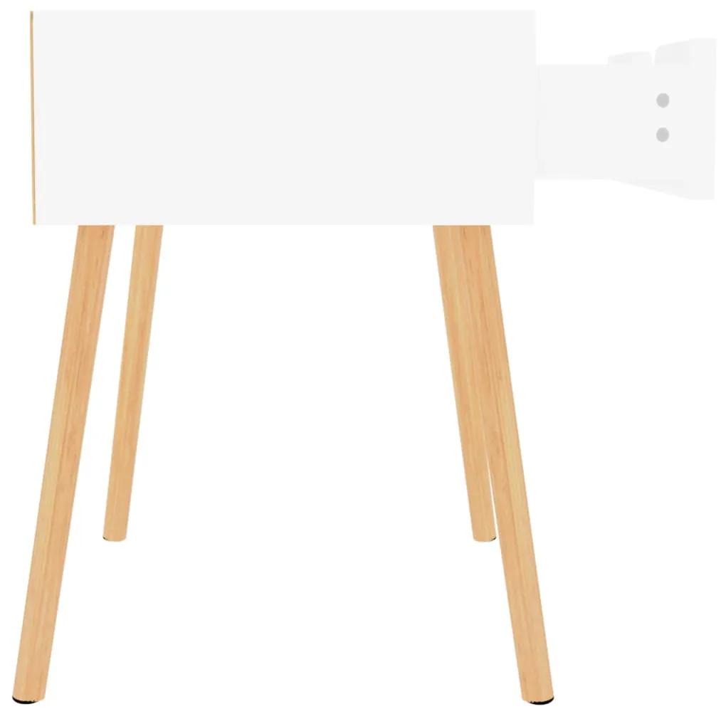Mesa de cabeceira 40x40x56 cm aglomerado branco brilhante