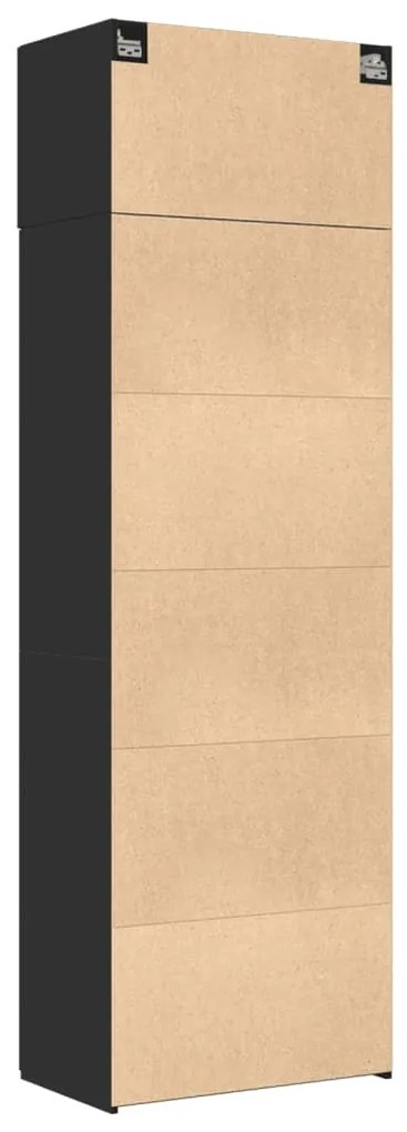 Armário de arrumação 70x42,5x225 cm derivados de madeira preto