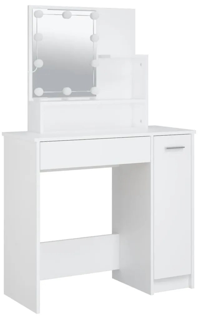 Toucador com LEDs 86,5x35x136 cm cor branco