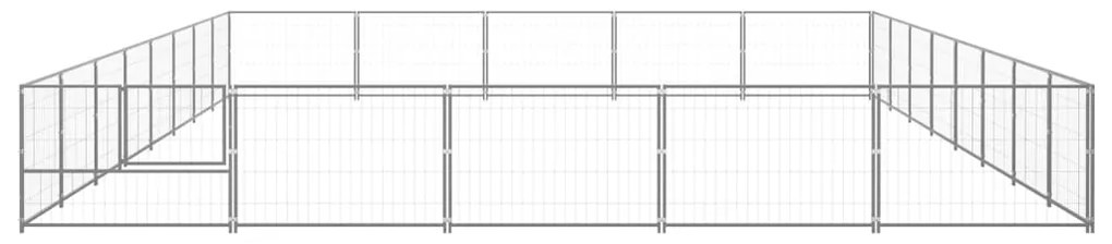 Canil para cães 40 m² aço prateado