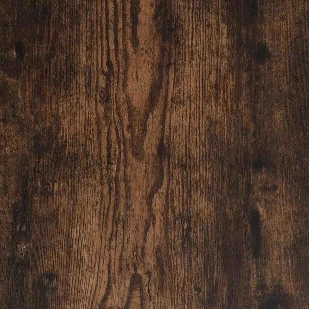 Mesa cabeceira + pernas madeira maciça 40x35x50cm carv. fumado
