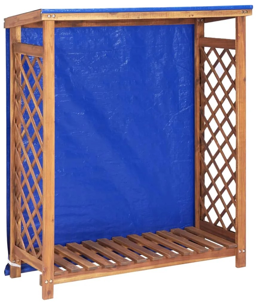 46566 vidaXL Abrigo para arrumação de lenha 105x38x115 cm acácia maciça