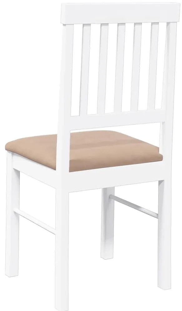 Cadeiras de jantar com almofadões 2 pcs madeira maciça branco