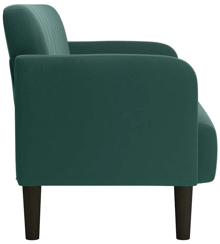 Sofá-luvas 109 cm veludo verde-escuro