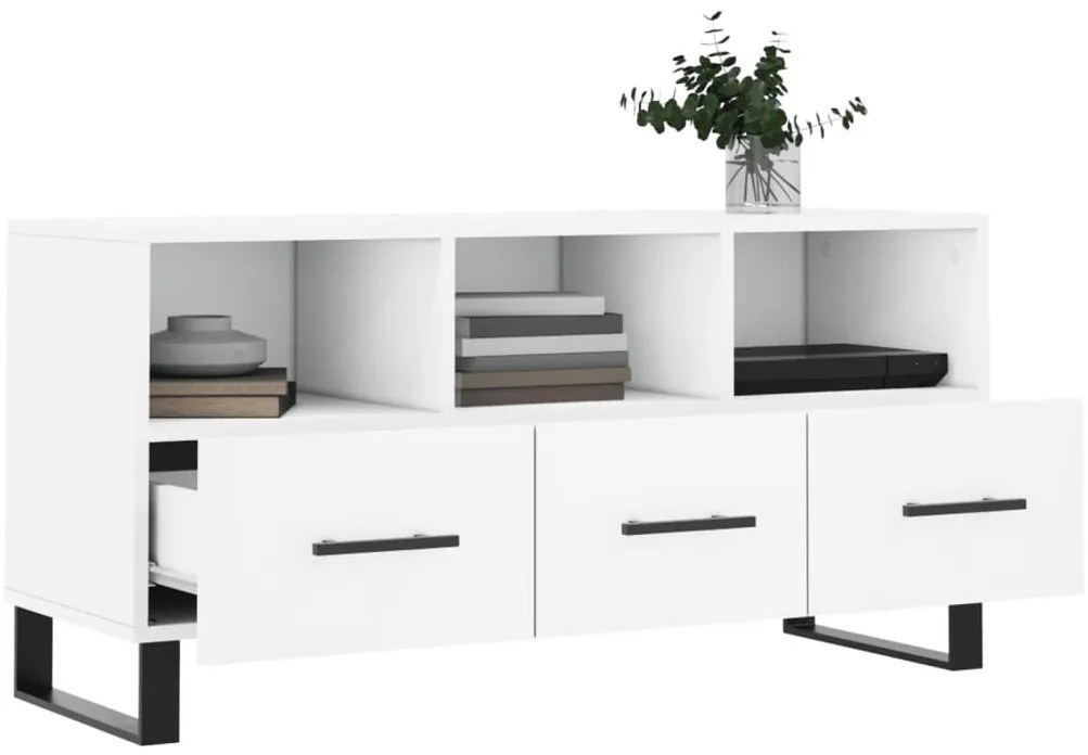 Móvel de TV 102x36x50 cm derivados de madeira branco