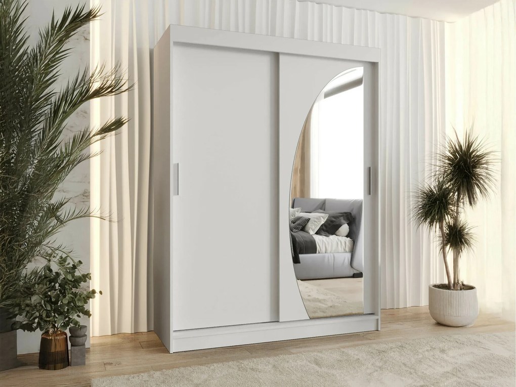Roupeiro Hartford 503, Branco, 200x150x62cm, 125 kg, Portas para roupeiro: Deslizante