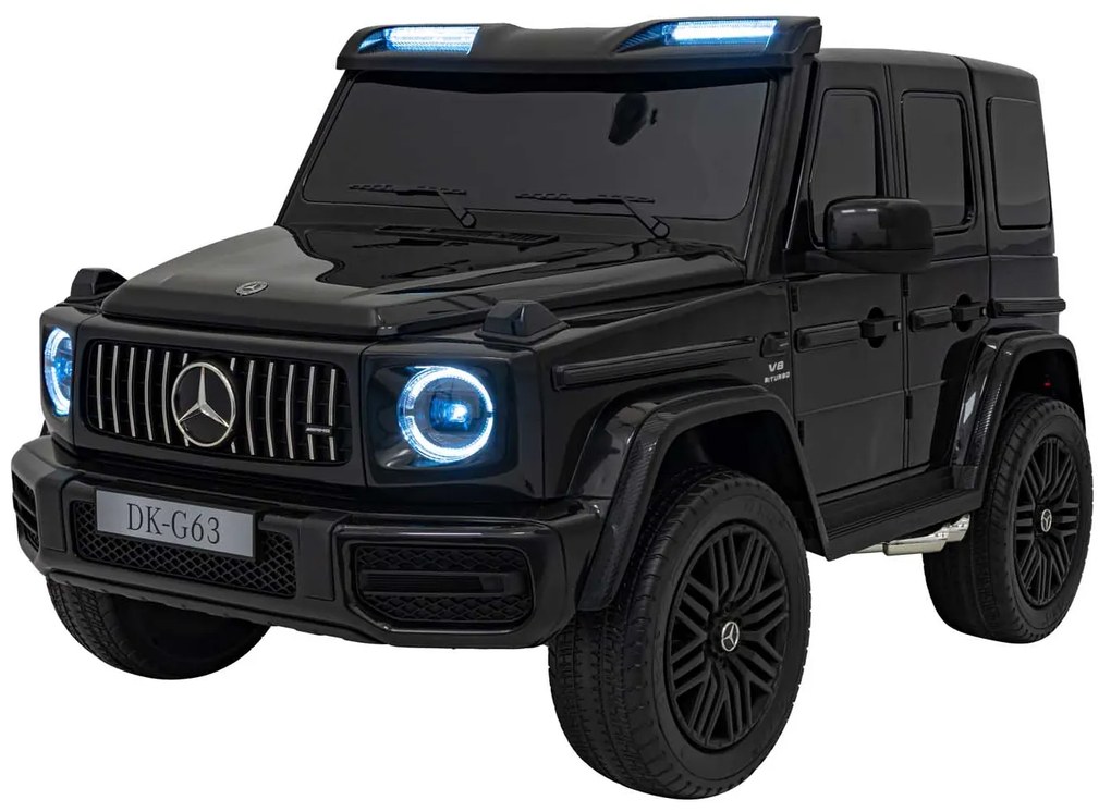 Carro elétrico para Crianças 24V 4x4 200W Mercedes Benz G63 AMG XXL Rodas de EVA, Assento de couro Preto