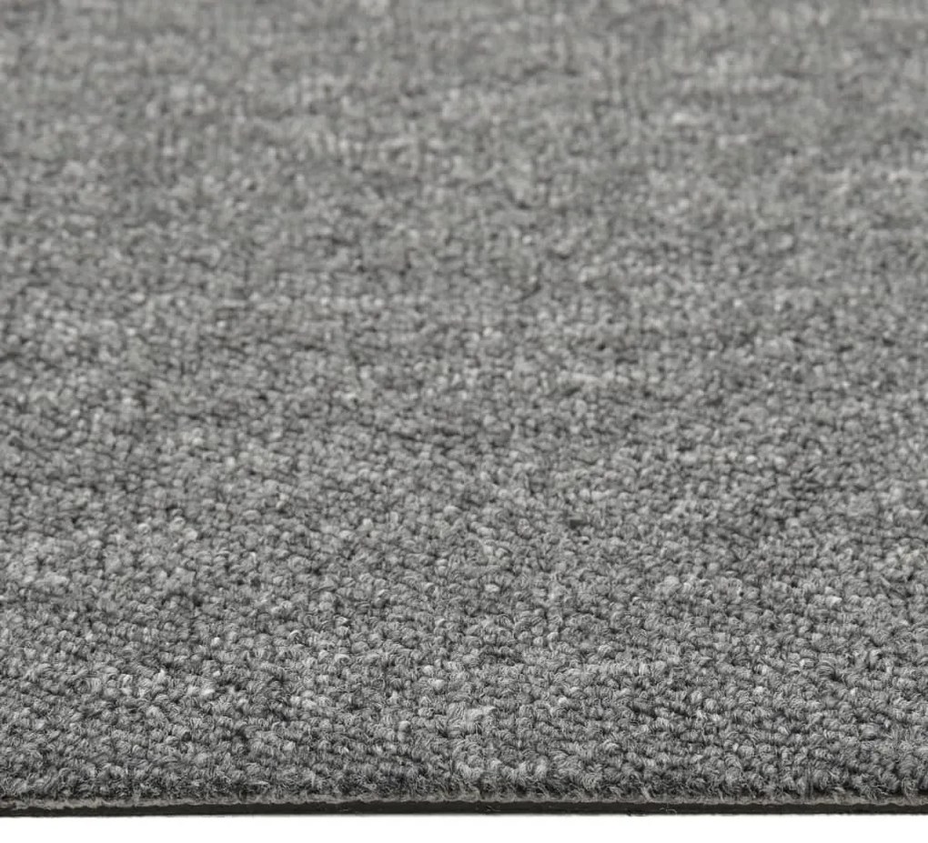 Ladrilhos carpete para pisos 20 pcs 5 m² 50x50 cm cinzento