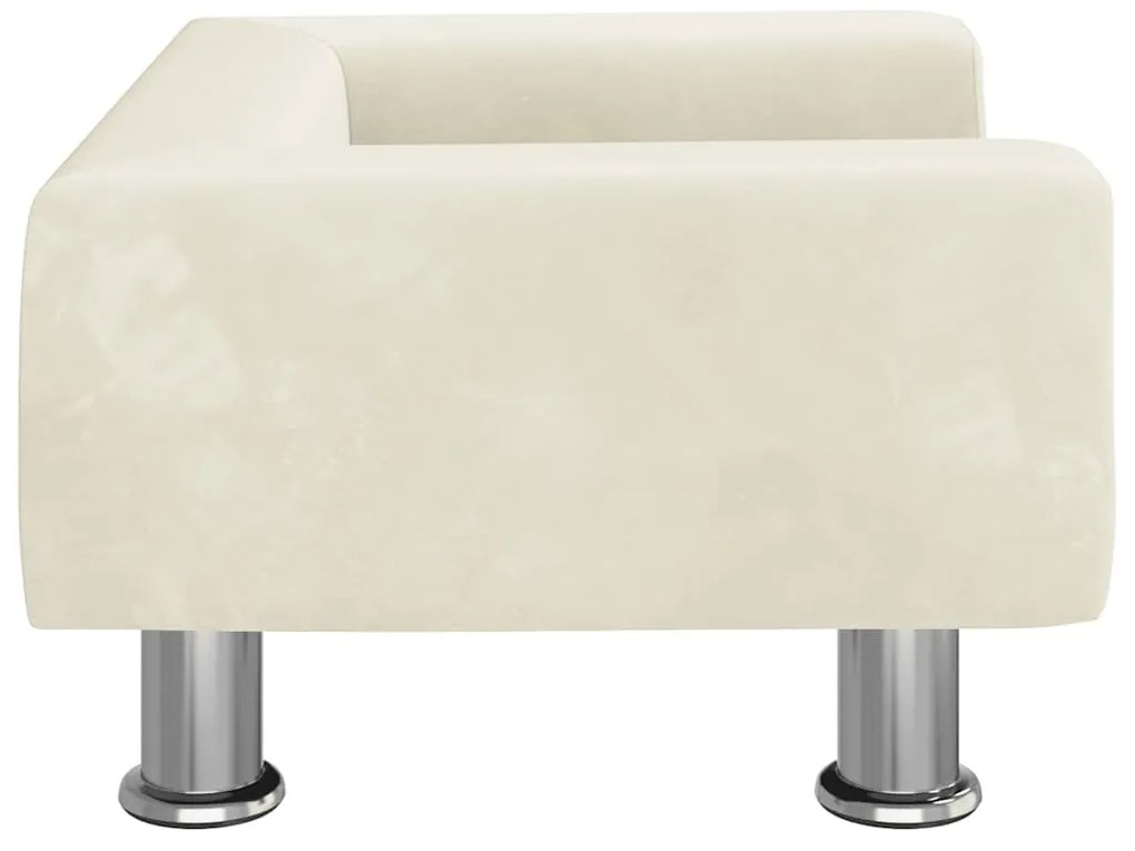 Cama para cães 50x40x26,5 cm veludo cor creme