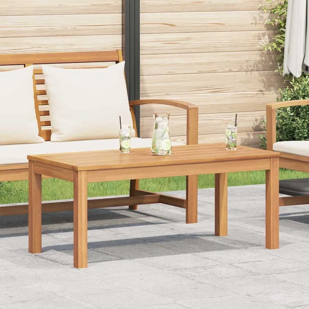 vidaXL Mesa de Jardim Natural 95 x 45 x 40 cm Madeira de teca maciça