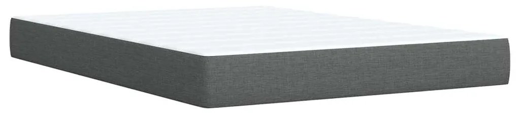 Cama com molas/colchão 140x200 cm tecido cinzento-escuro