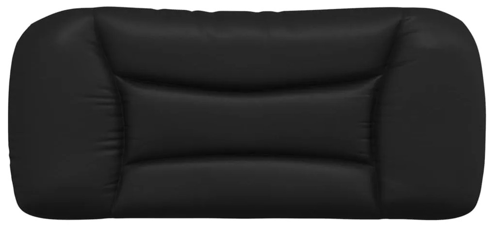Almofadão de cabeceira 90 cm couro artificial preto
