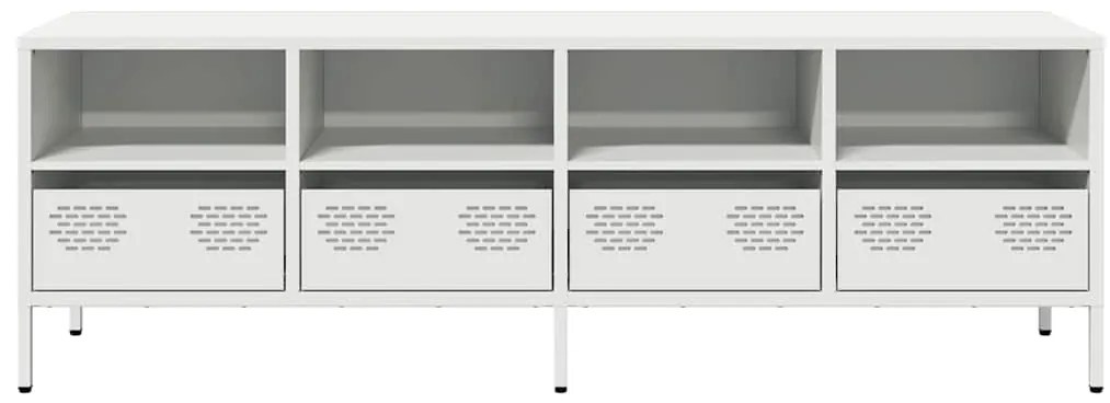 Móvel de TV 135x39x43,5 cm aço laminado a frio branco