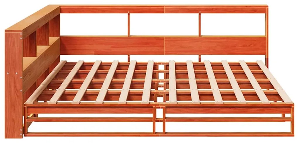 Cama com estante sem colchão 180x200 cm pinho maciço