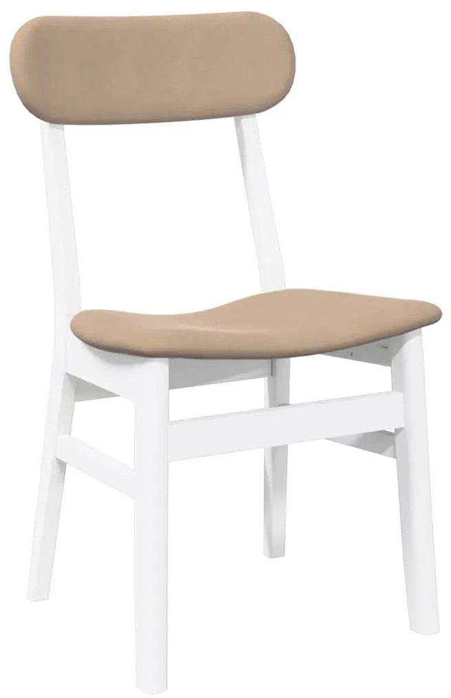Cadeiras de jantar com almofadões 2 pcs madeira maciça branco