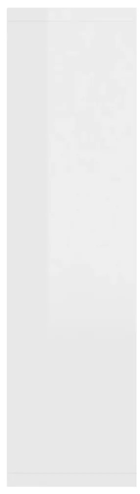Armário espelhado com LED 76x15x55 cm branco brilhante