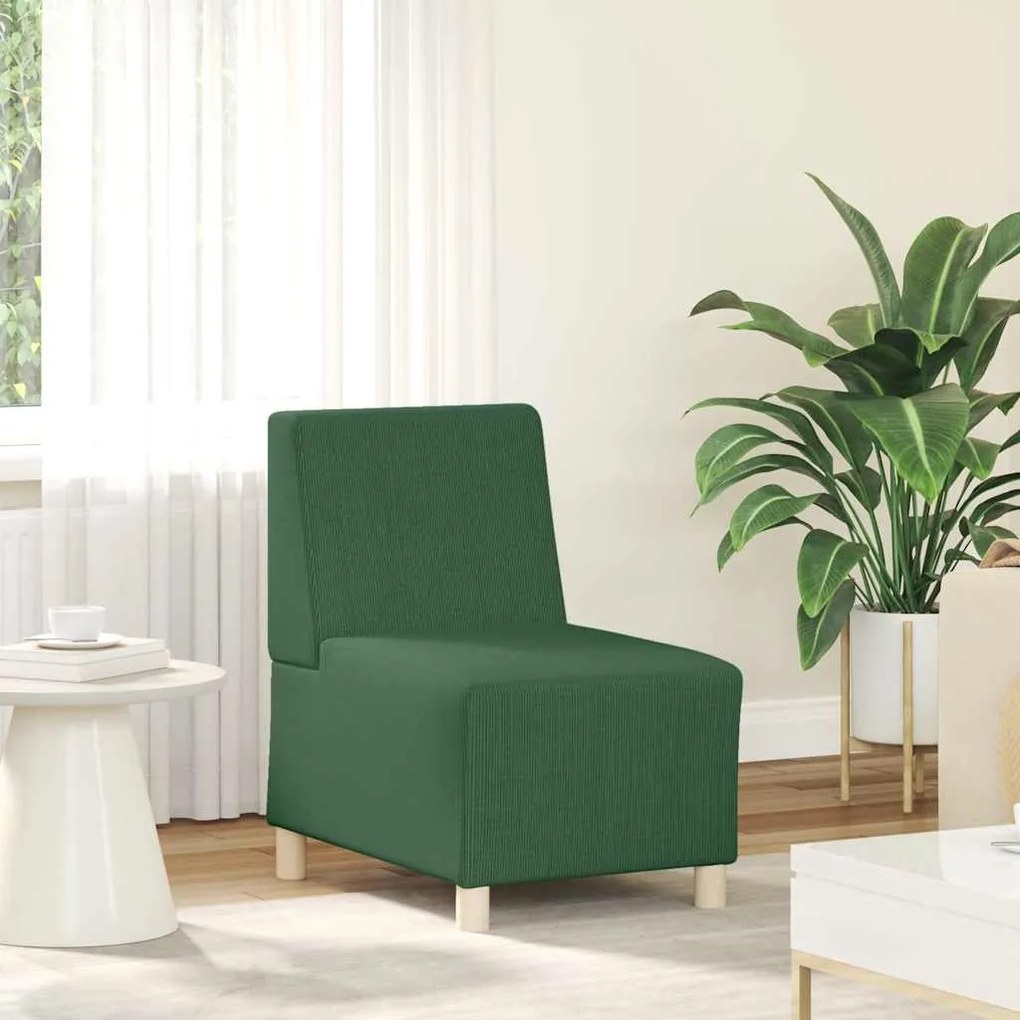 Poltrona 55 cm tecido corduroy verde selva