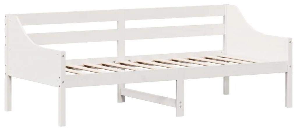 Sofá-cama 90 x 200 cm madeira de pinho maciça branco