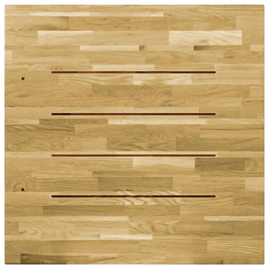 Tampo de mesa madeira de carvalho maciça quadrado 23 mm 80x80cm