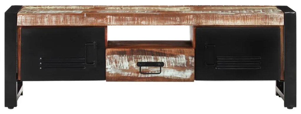 Móvel de TV 120x30x40 cm madeira recuperada maciça