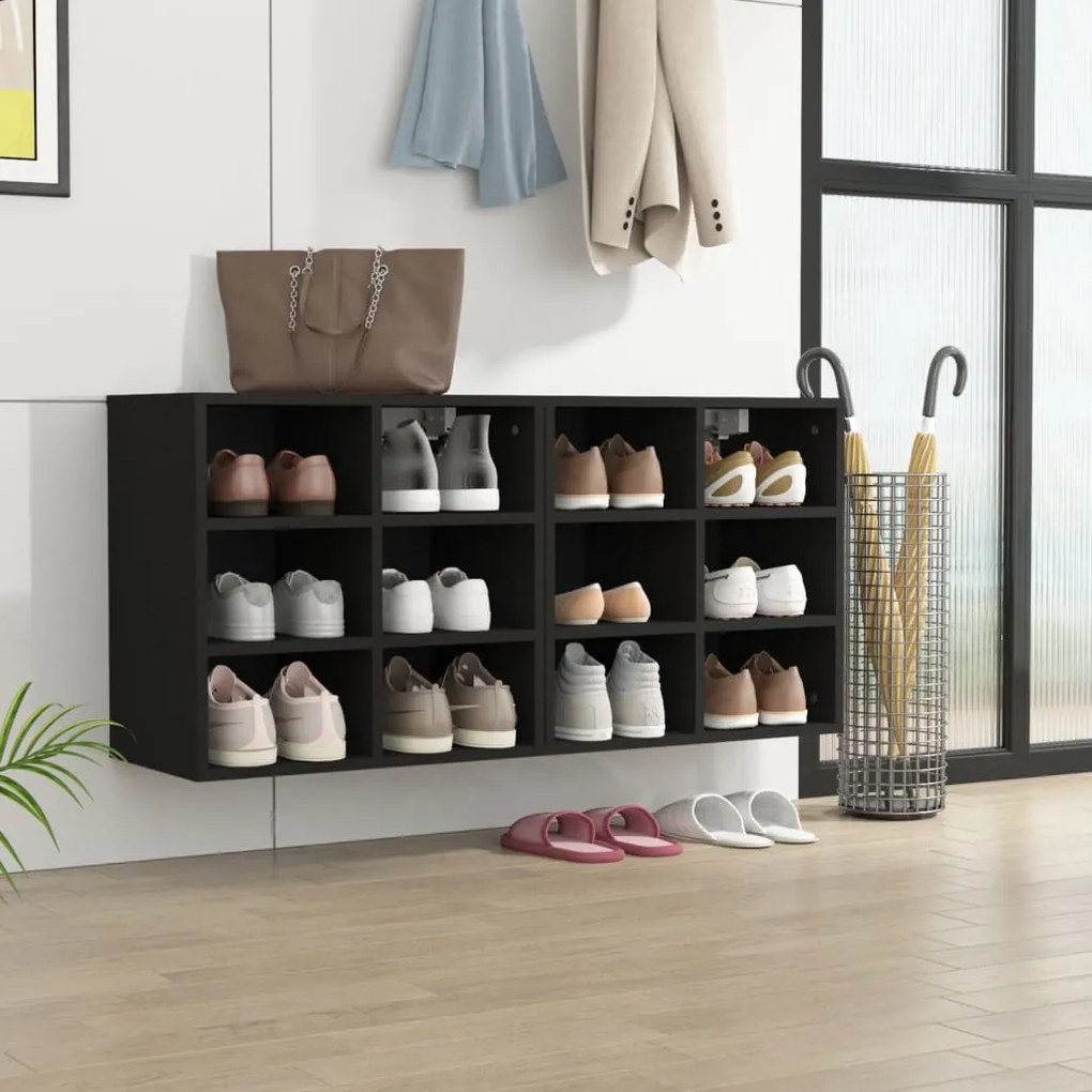 Sapateiras 2 pcs 52,5x30x50 cm preto