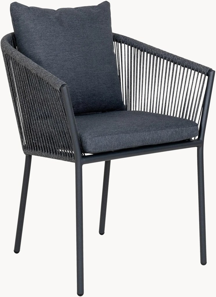 Cadeiras de jantar para jardim com apoio de braços Salerno, conjunto de 4