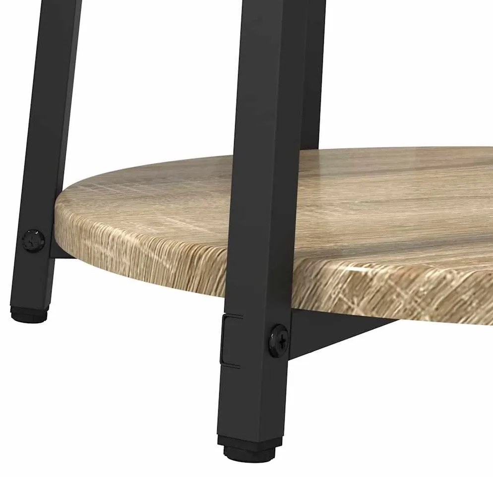 Conjunto de Mesas de Apoio 2 pcs Carvalho Sonoma em Madeira Compensada
