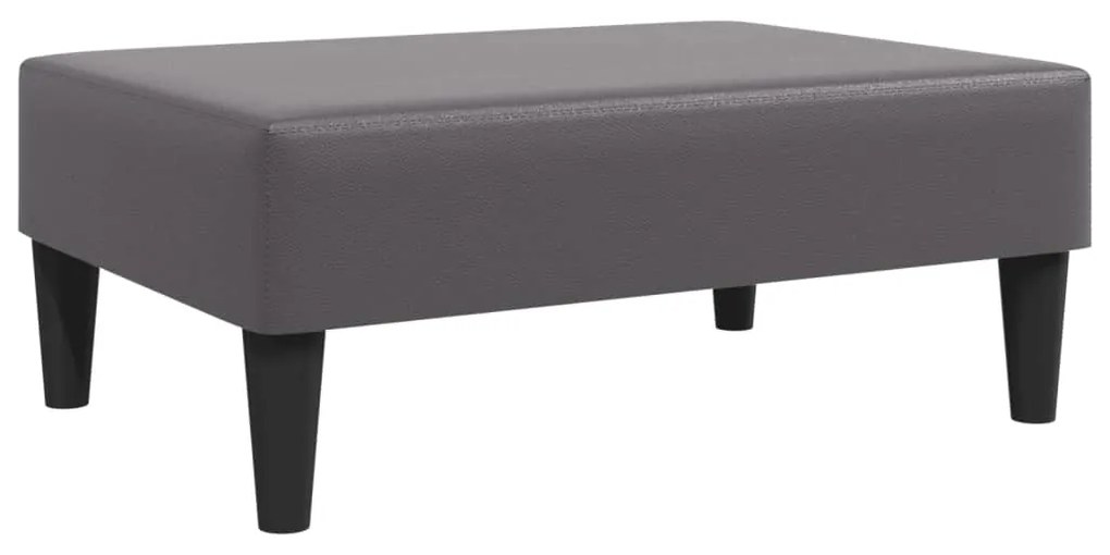 2 pcs conjunto de sofás couro artificial cinzento
