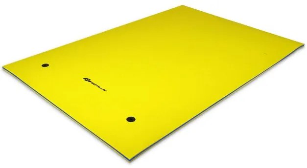 Colchão flutuante piscina, praia de espuma XPE ecológico com cabeça enrolável adequado para 3-5 pessoas 270 x 180 x 3,5 cm Amarelo