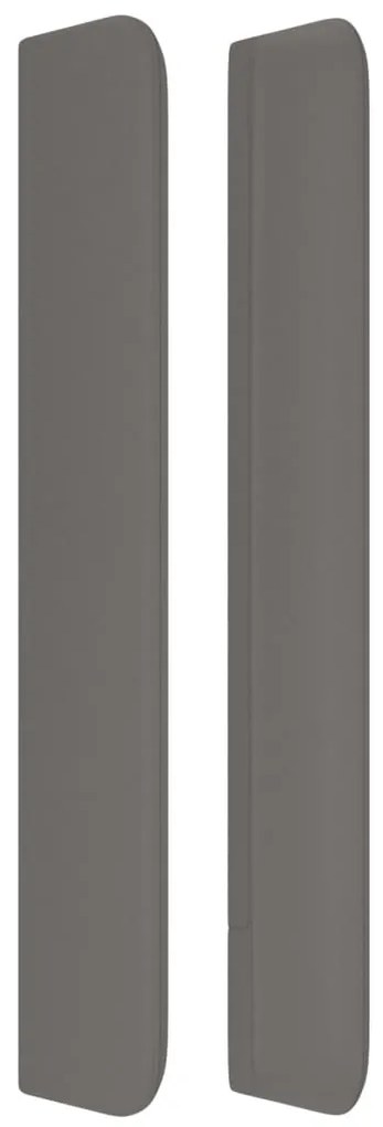 Cabeceira cama c/ abas couro artif. 147x16x118/128 cm cinzento