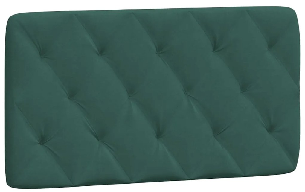 Estrutura de cama c/ luzes LED 100x200 cm veludo verde-escuro