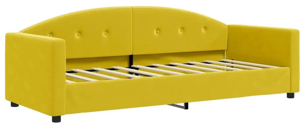 Sofá-cama 80x200 cm veludo amarelo