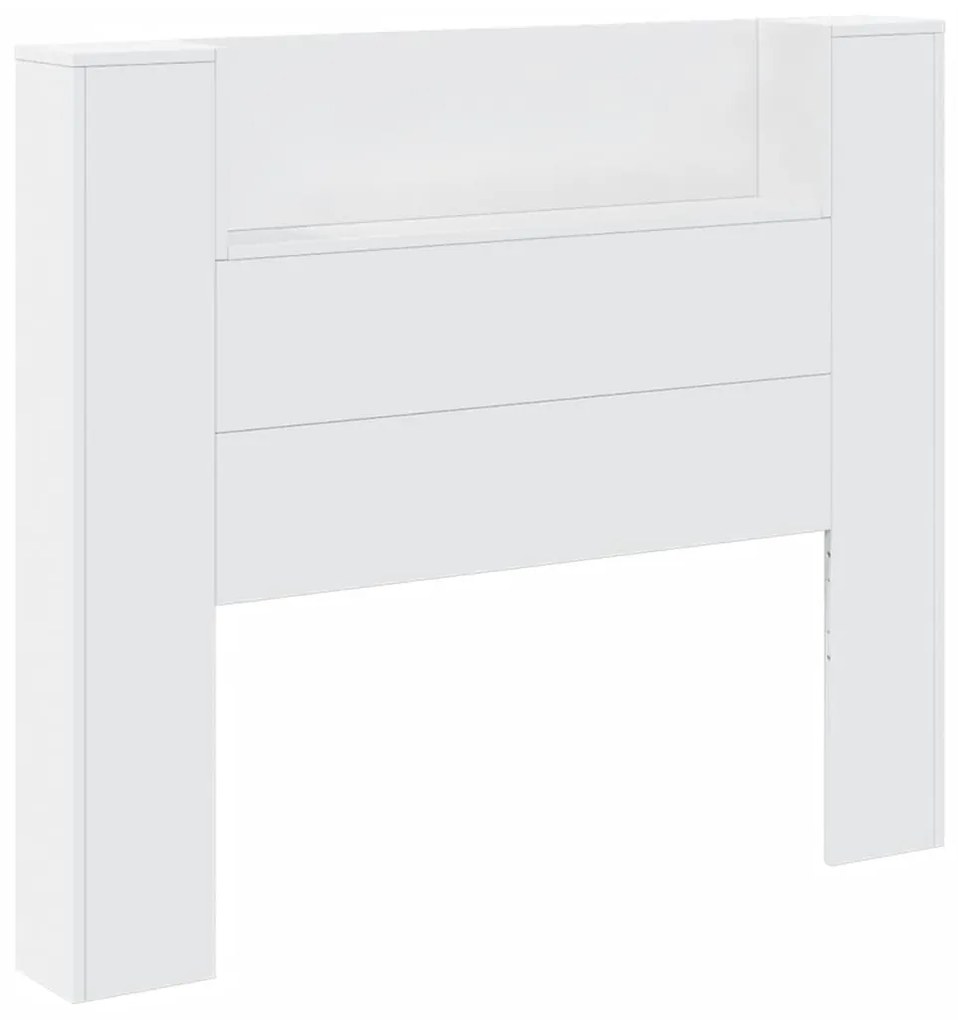 Armário de cabeceira com luzes LED 120x16,5x103,5 cm branco