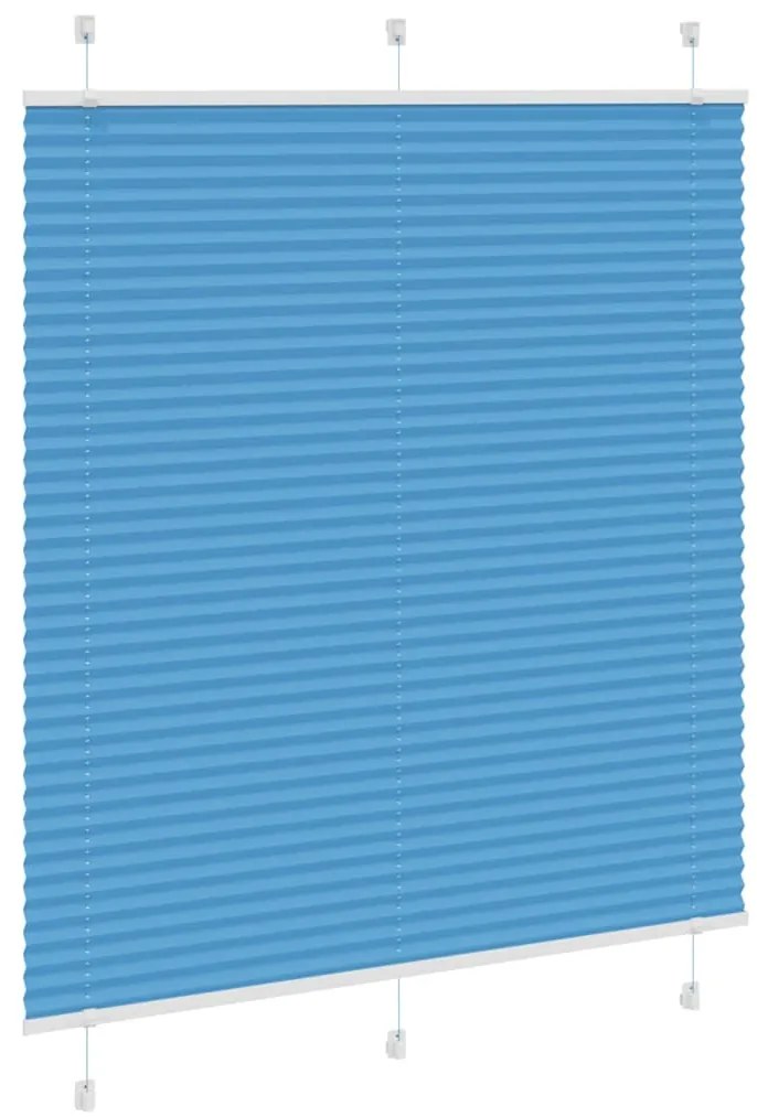 Plissado Cego Azul 120x100 cm Largura Tecido 119,4 cm Poliéster
