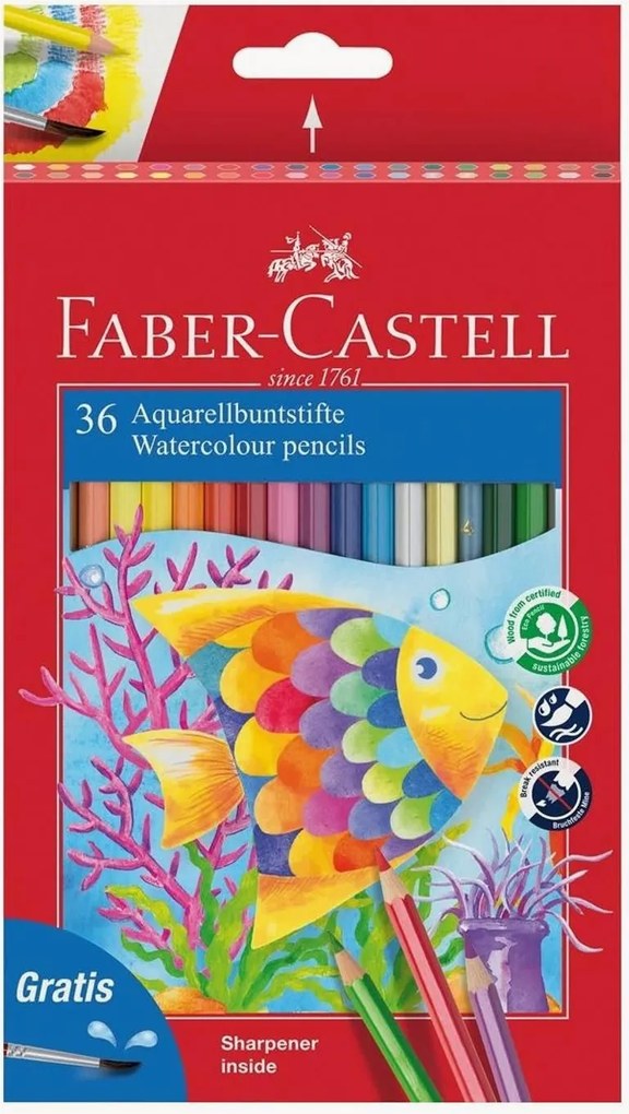 Conjunto de lápis de aguarela Aquarell, conjunto de 36