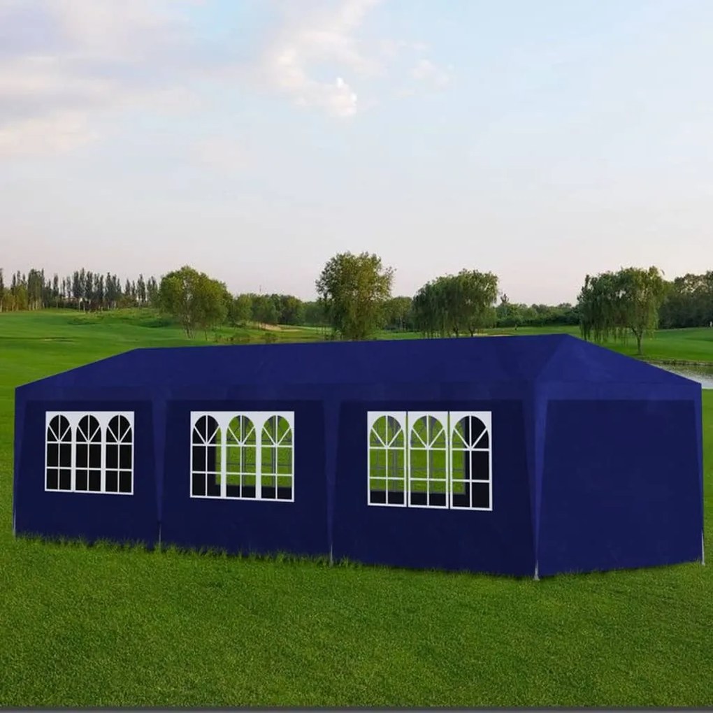 Tenda de Eventos Profissional Impermeável - 3x9 m - Azul