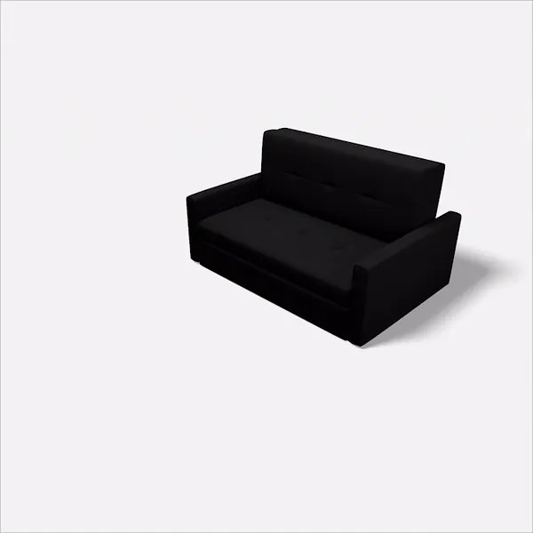 Sofá Cama "Lumis" com Armazenamento Oculto - Preto - 152x101x81 cm - A