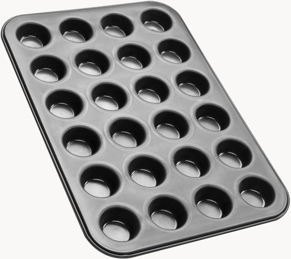 Forma para 24 mini queques Black Metallic