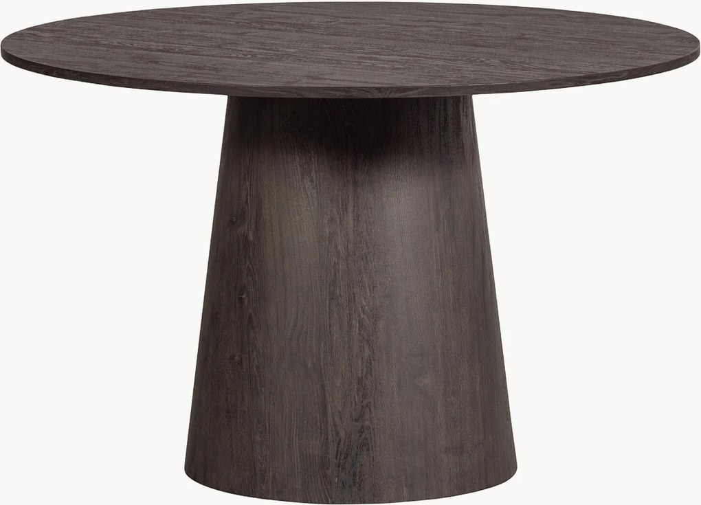 Mesa de jantar redonda com efeito madeira Maan