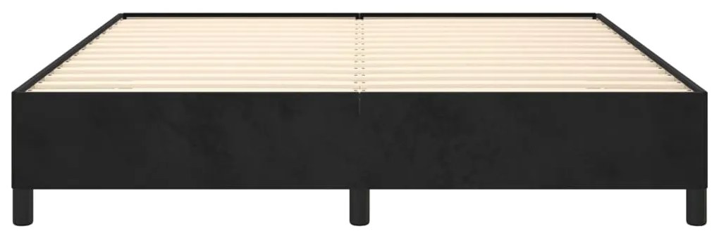 Estrutura de cama sem colchão 180x200 cm veludo preto