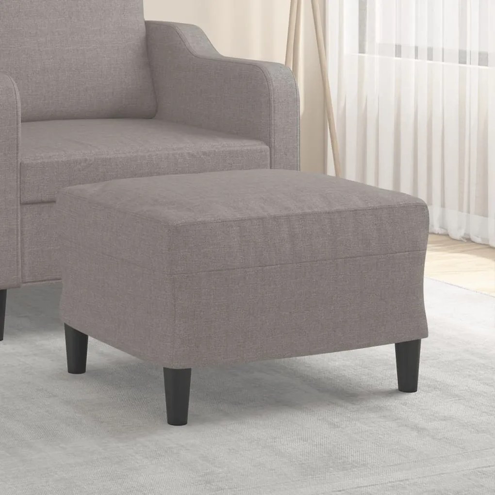 vidaXL Apoio de pés 60x50x41 cm tecido cinza-acastanhado