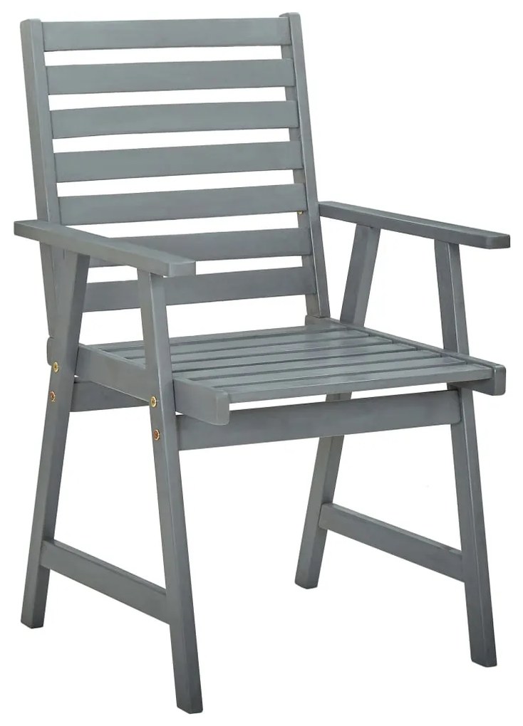 Cadeiras de jantar p/ jardim 3 pcs c/ almofadões acácia maciça