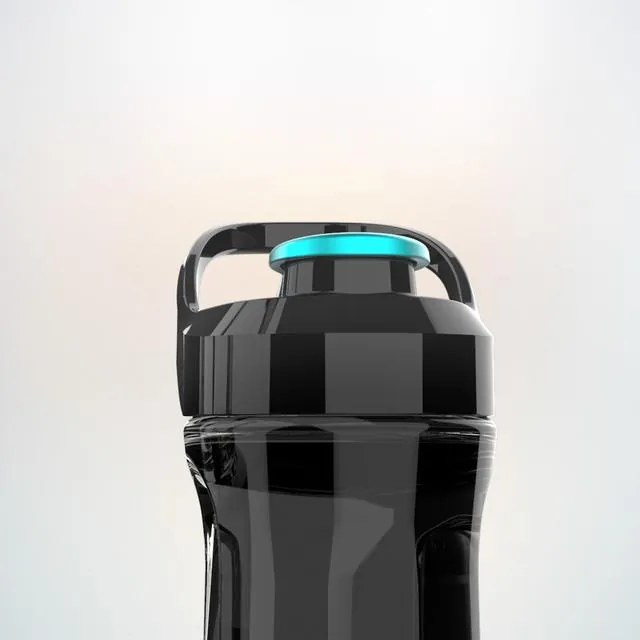 Liquidificador de smoothies com copo portátil Power Titanium 350, 4 lâminas com revestimento de titânio preto e 350 W