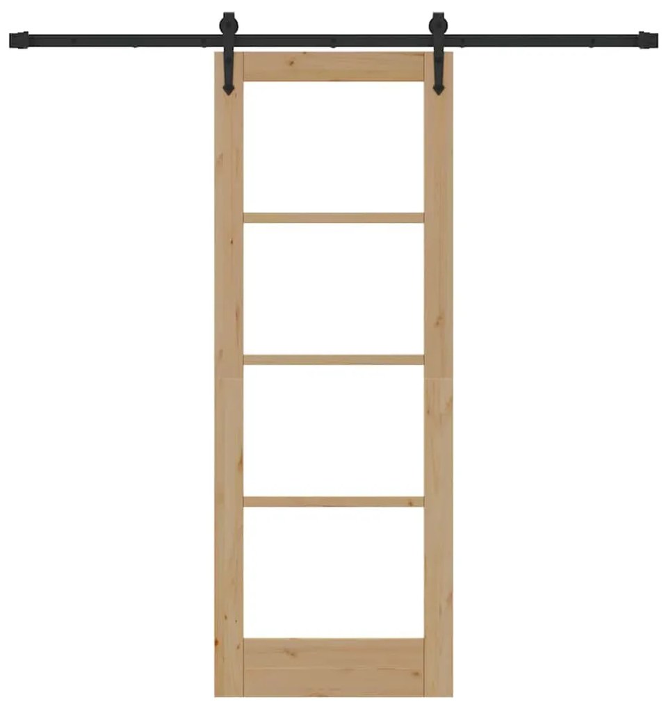 Conjunto de Porta Deslizante vidaXL com Kit de Hardware 73.5x198.5 cm
