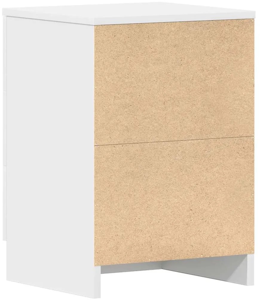 Mesas de cabeceira 2 pcs derivados de madeira branco