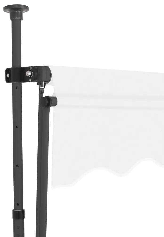 Toldo retrátil manual com LED 200 cm creme